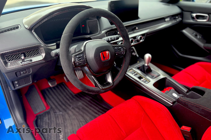 HONDA CIVIC/CIVIC Type R 【Type:FL】Drycarbon steering cover 2pcs /st835【for RHD/LHD】