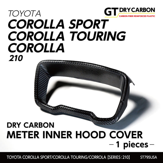 TOYOTA COROLLA SPORT/TOURING/COROLLA 【Type：210】Drycarbon  Meter inner hood cover/st795usa【for LHD】