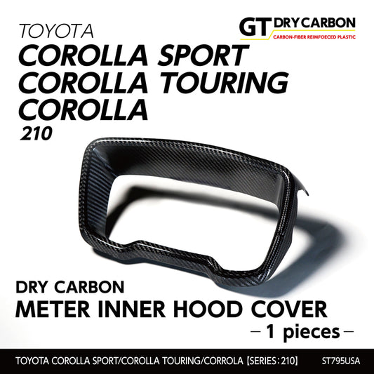 TOYOTA COROLLA SPORT/TOURING/COROLLA 【Type:210】Drycarbon Meter inner hood cover/st795usa【for LHD】