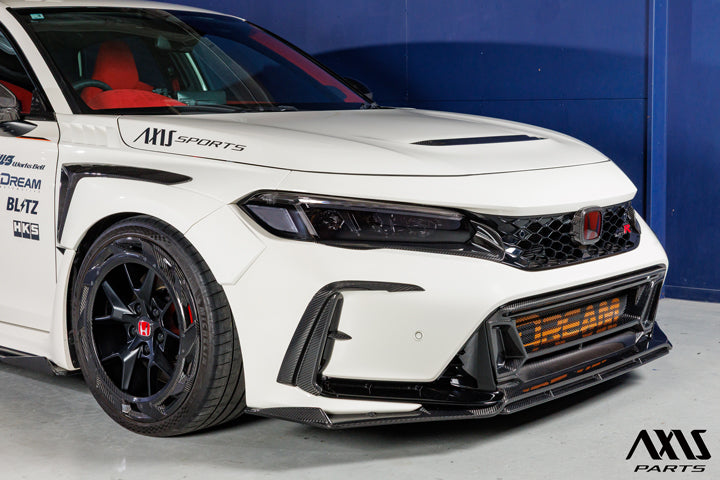 HONDA CIVIC Type R 【Type:FL5】Drycarbon front lip cover 3pcs/st1134【for RHD/LHD】