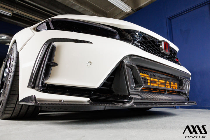 HONDA CIVIC Type R 【Type:FL5】Drycarbon front lip cover 3pcs/st1134【for RHD/LHD】