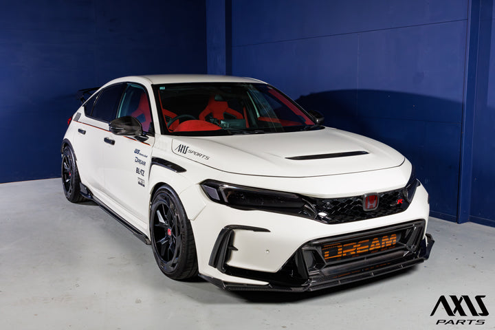 HONDA CIVIC Type R 【Type:FL5】Drycarbon front lip cover 3pcs/st1134【for RHD/LHD】