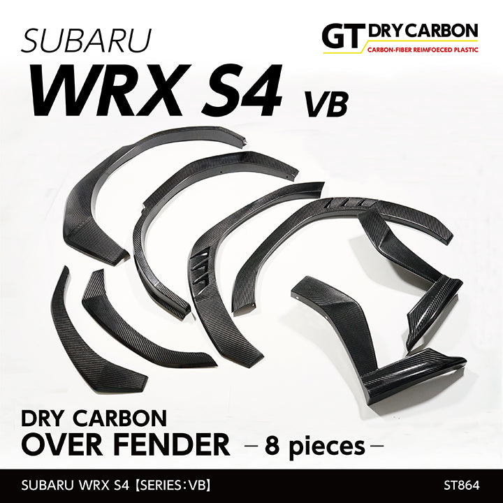 SUBARU WRX S4【Type:VB】Drycarbon over fender 8pcs/st864【for RHD&LHD】
