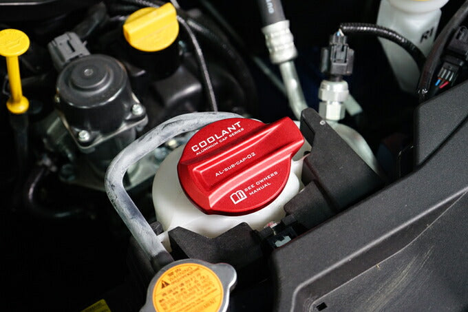 SUBARU FORESTER【Type:SK】Aluminum tank cap cover, set : brake fluid tank, coolant reserve tank, window washer tank 3pcs【for RHD&LHD】