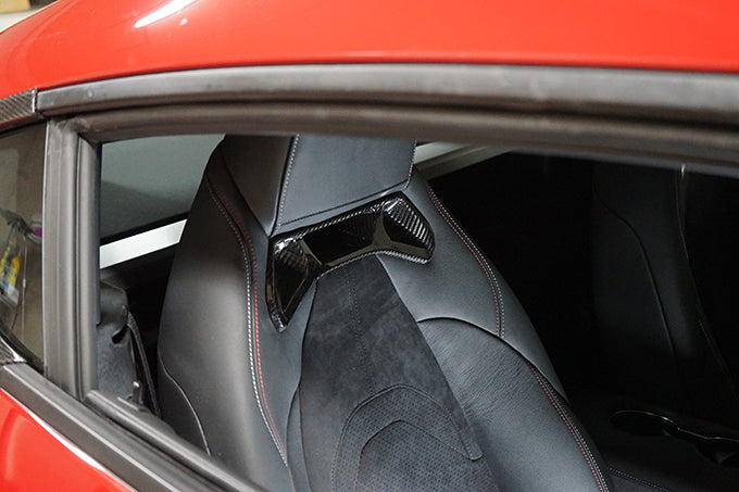 TOYOTA SUPRA【Type:DB#2】Drycarbon front seat headrest garnish 2pcs/st550【for RHD&LHD】